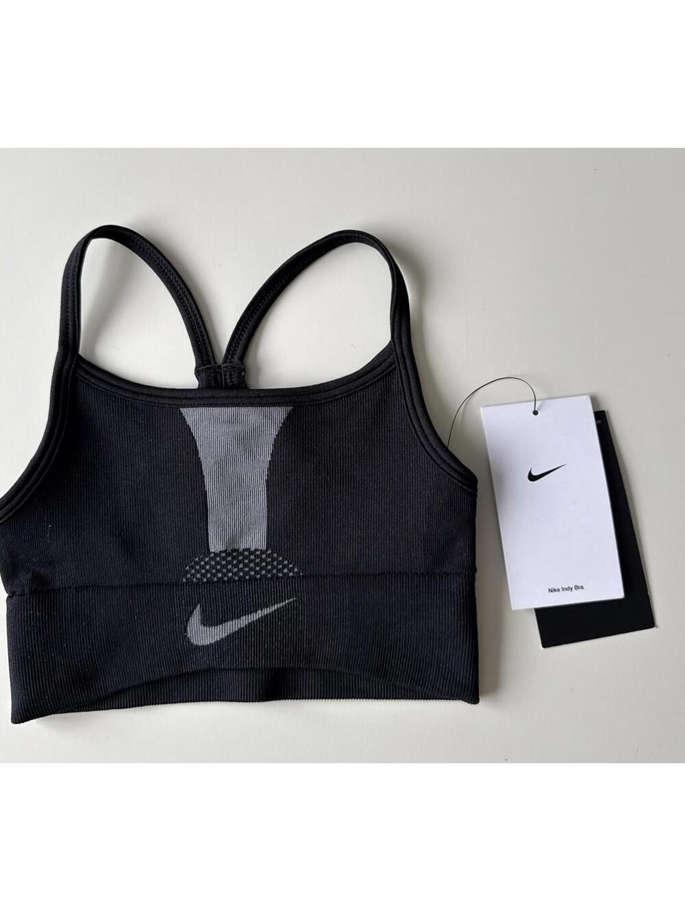 NWT Nike Kids  DD7958-222 Girls Sports Bra Bralette Size XS Black